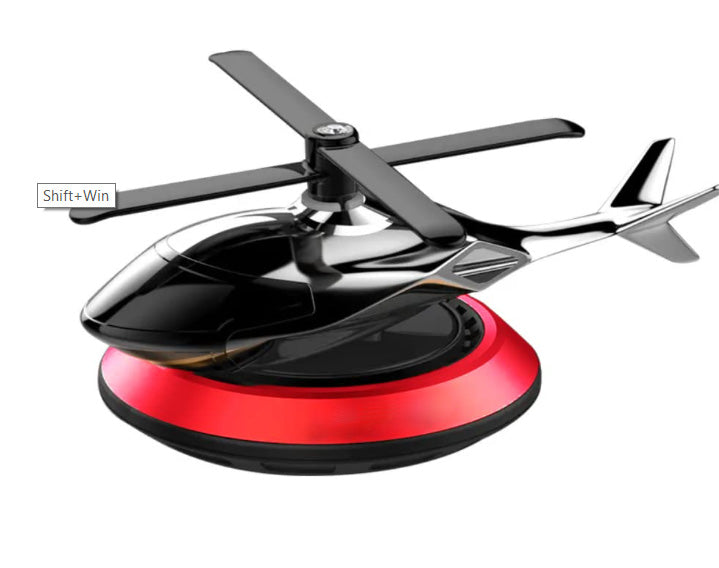 Solar Powered Rotating Helicopter Aromacure Furnishing Air Freshener Tablet for Car Interior, Pack of 1