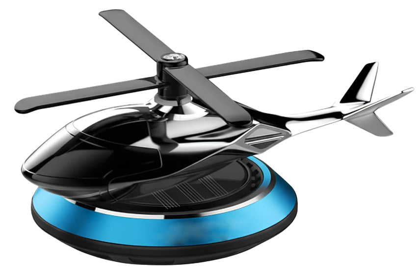 Solar Powered Rotating Helicopter Aromacure Furnishing Air Freshener Tablet for Car Interior, Pack of 1